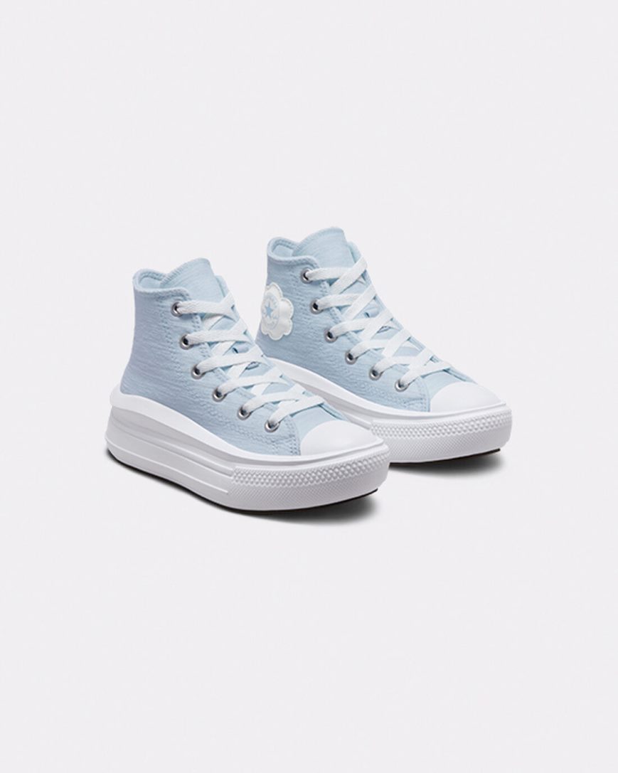 Sapatos Plataforma Converse Chuck Taylor All Star Move Cloud Patch Cano Alto Menina Azuis | PT H03T1P5